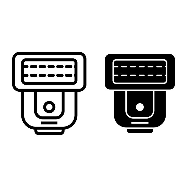 照片闪光线和字形图标照片闪电图片下载