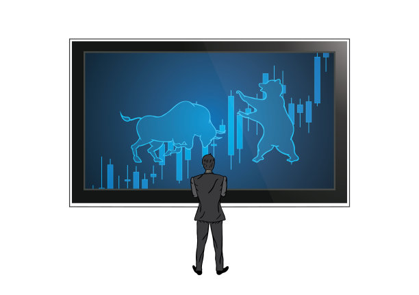 商人看股票图表监视器图片下载