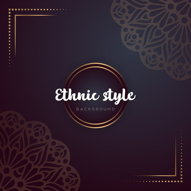 金色背景与曼陀罗图片下载