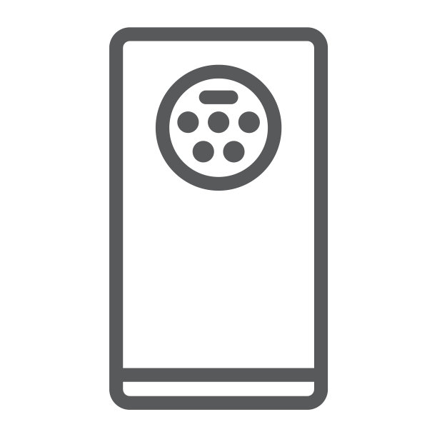 智能手机与五摄像头线图标技术图片下载