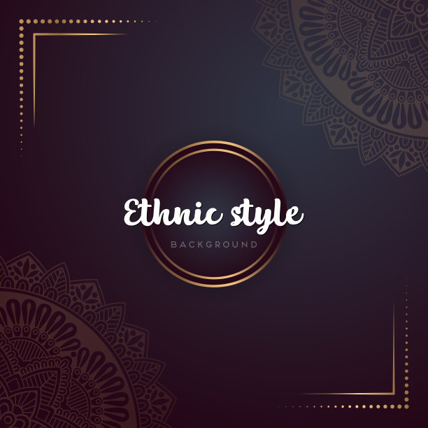 金色背景与曼陀罗图片下载