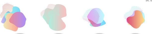 带有流动液体的梯度抽象条幅图片下载