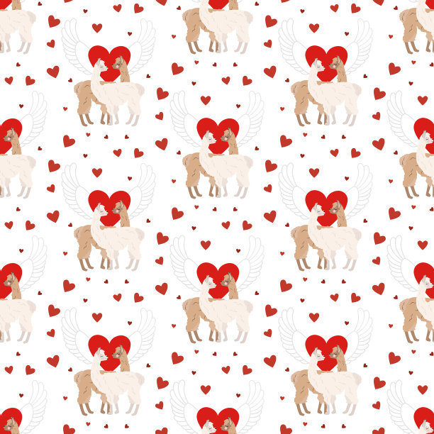 骆驼在爱无缝模式图片下载