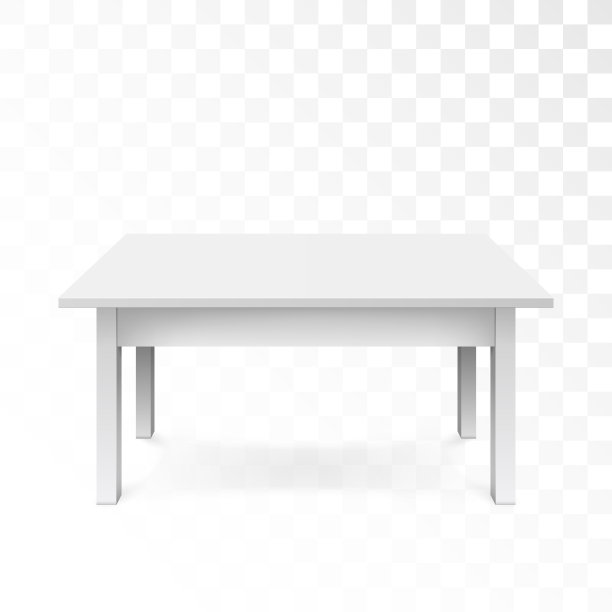 白色办公室桌子与阴影隔离图片下载