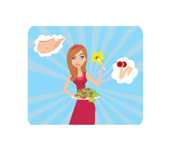 女孩和她的节食计划图片下载