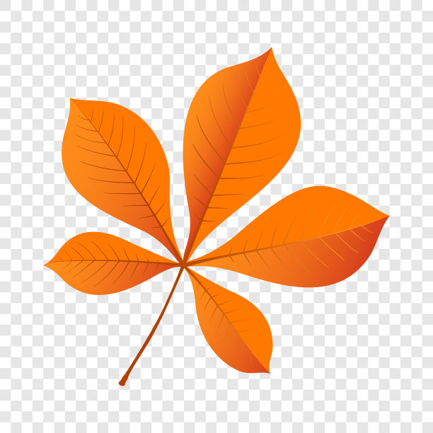 板栗叶图标平风格图片下载