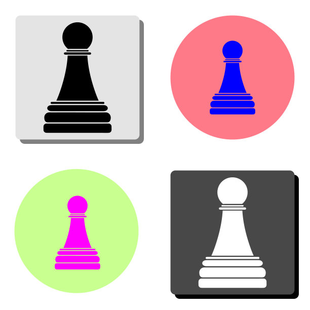 棋类游戏扁平图标图片下载