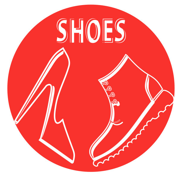 圆形招牌商店男女鞋图片下载