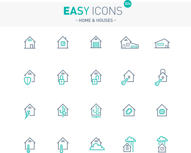 简单的图标02e家庭和房屋和管理图片下载