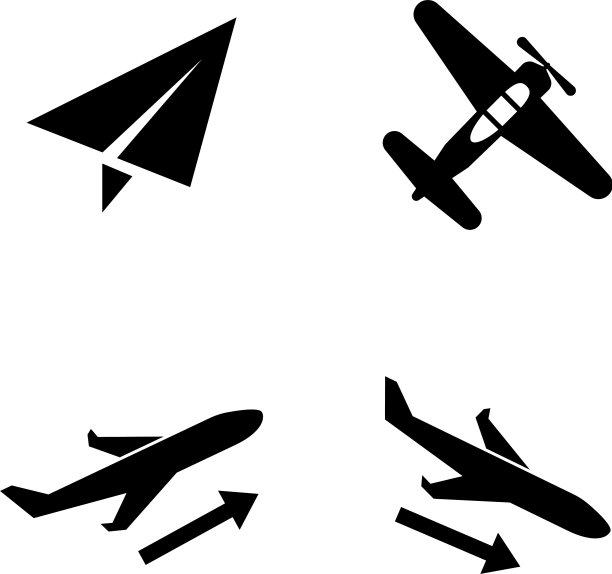 飞机飞机飞机简单相关的图标图片下载