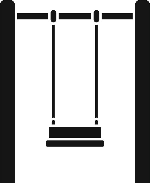 儿童秋千图标简单的风格图片下载