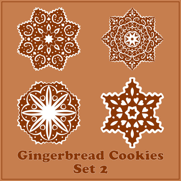 姜饼、雪片、小甜饼，set merry图片下载
