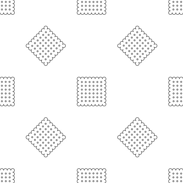 传统的饼干图标轮廓风格图片下载