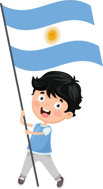 孩子举着旗子图片下载