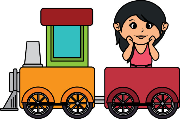 小女孩的火车图片下载