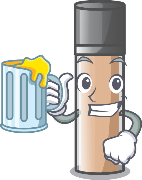 用果汁粉底化妆成吉祥物的形状图片下载