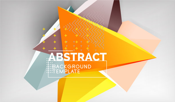 三维几何三角形形状抽象背景图片下载