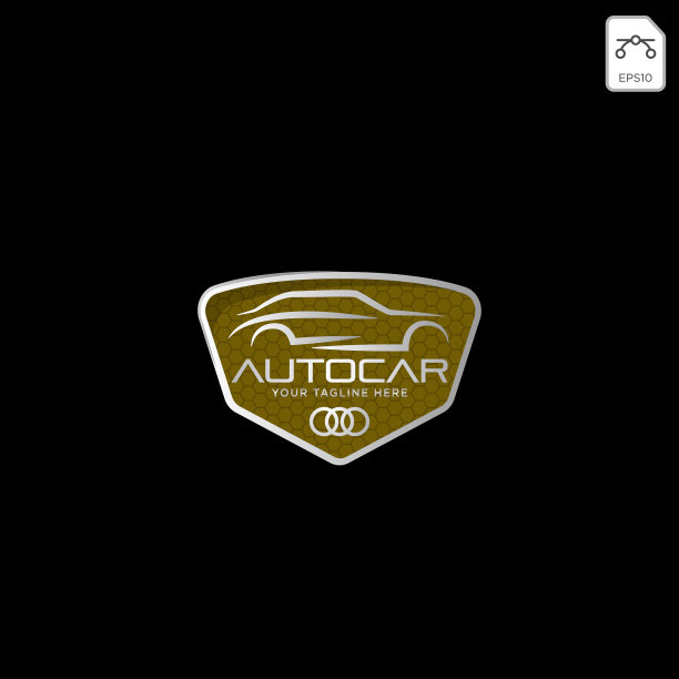 汽车标志以简单的线条图形设计模板图片下载