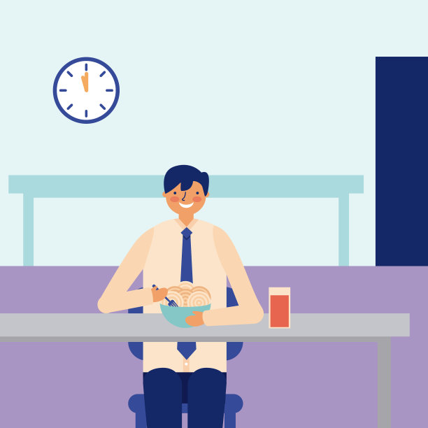 日常活动男子休息吃饭图片下载