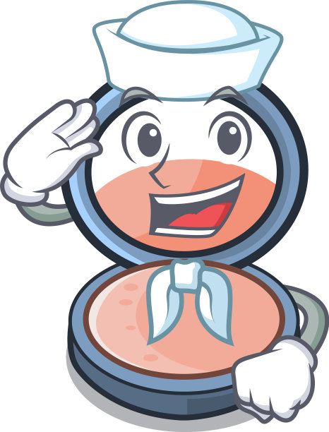 卡通化妆包上的水手腮红图片下载