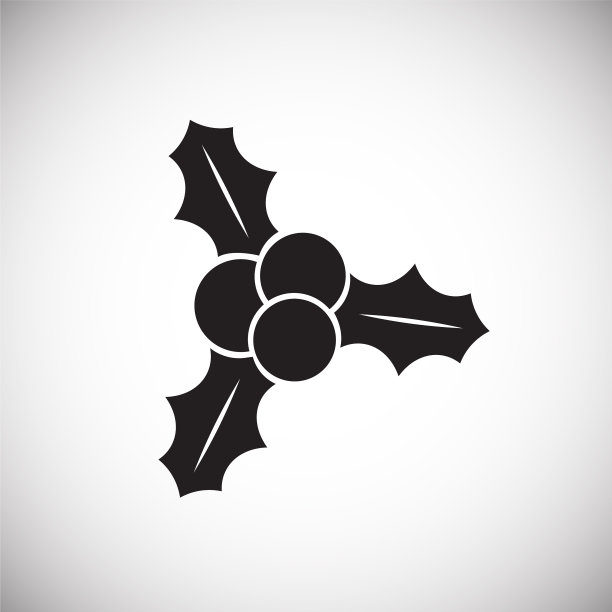 冬青图标在白色背景的图形和网络图片下载