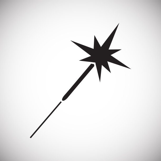 白色背景上的圣诞火花图标图片下载