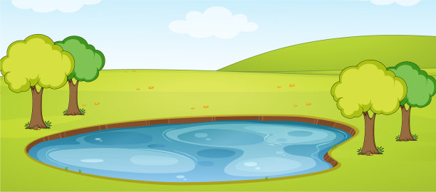 平坦的自然景观图片下载