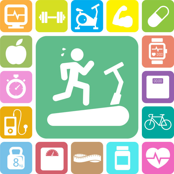 健身和健康图标图片下载