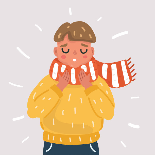 生病的男孩得了流感图片下载