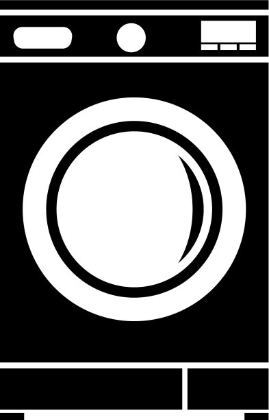 洗衣机图标平面极简风格图片下载