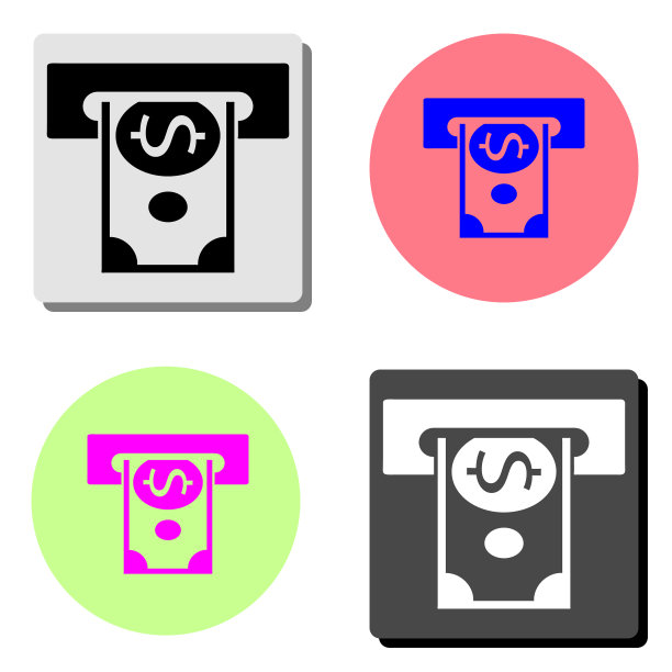 从自动取款机中取出纸币图片下载