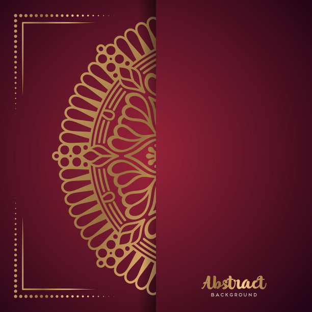 金色背景与曼陀罗图片下载