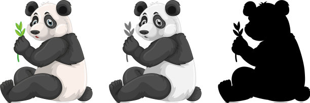 熊猫字符集图片下载