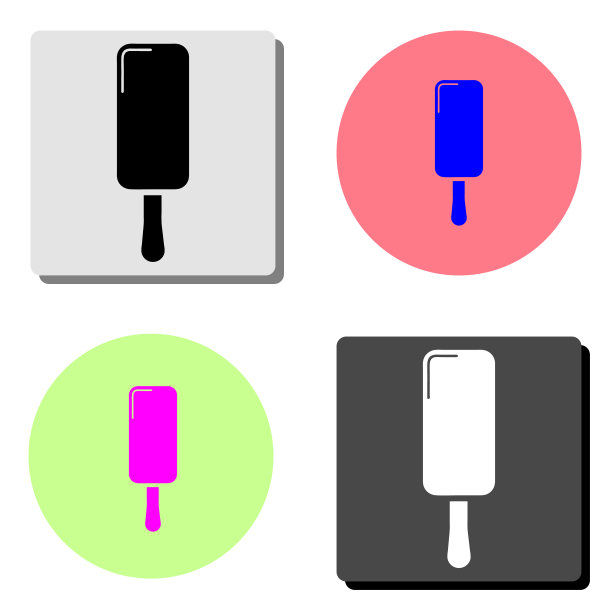 冰淇淋甜点平面图标图片下载