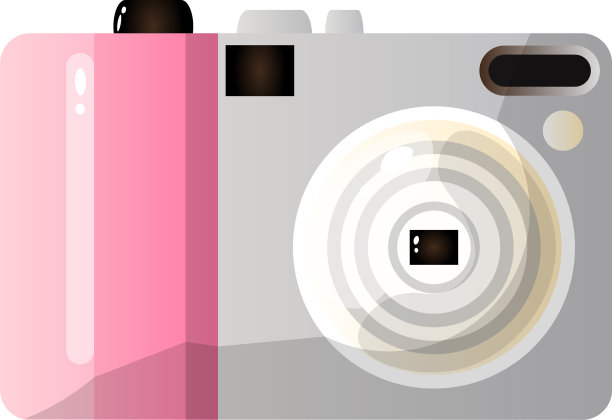 粉色和灰色数码相机图片下载