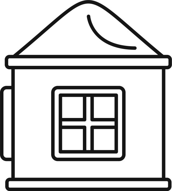 塑料小孩玩房子图标轮廓风格图片下载