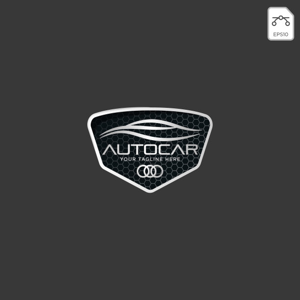 汽车标志以简单的线条图形设计模板图片下载