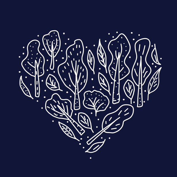 树木和灌木被设置为社交媒体图片下载