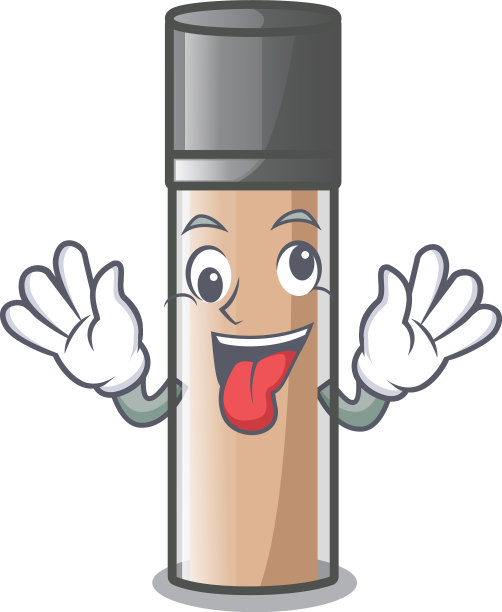 卡通瓶子里疯狂的粉底妆图片下载