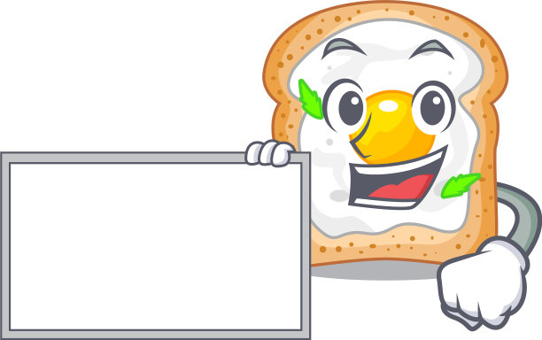 早餐有卡通鸡蛋三明治图片下载