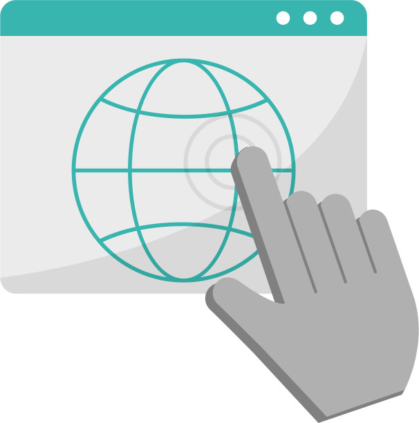 点击鼠标与网站符号图片下载