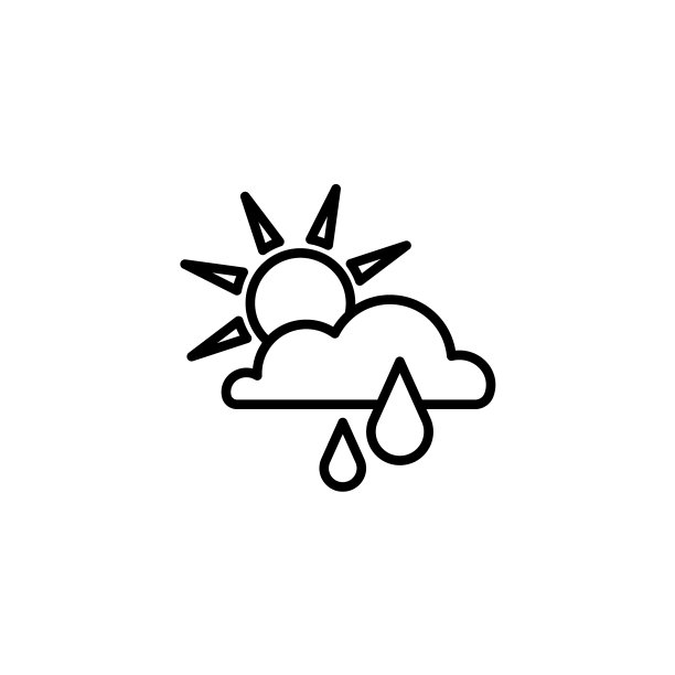 晴天、雨天、太阳、云和雨网站图标图片下载