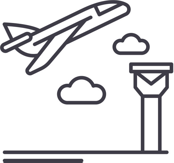 机场线图标概念机场线性图片下载