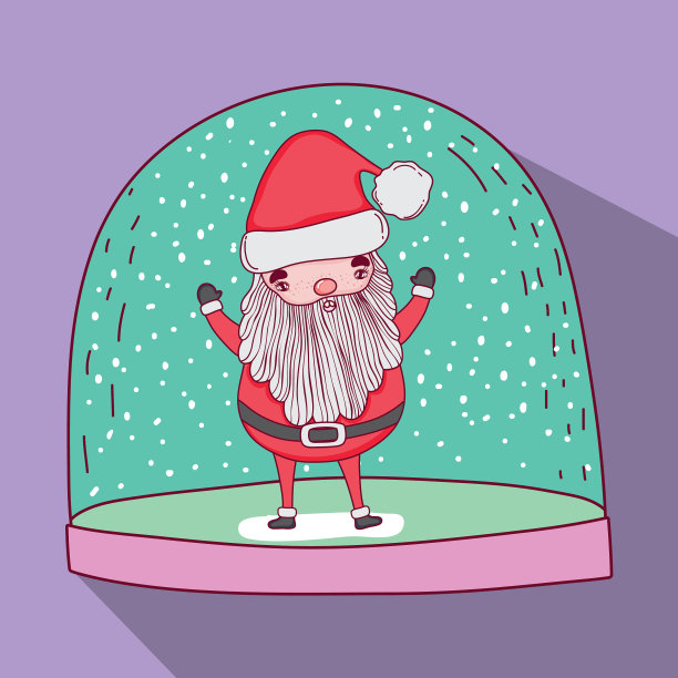 和圣诞老人一起玩玻璃球图片下载