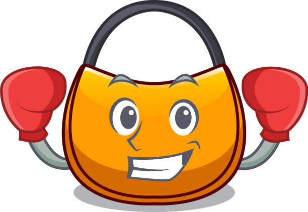 拳击女流浪汉袋孤立吉祥物图片下载