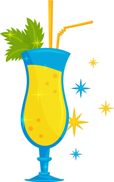 一杯带有绿色的传统巴西鸡尾酒图片下载
