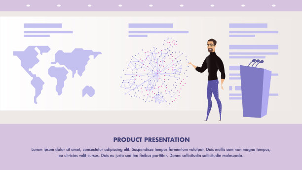 发表演讲的扁平人图片下载