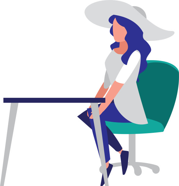 坐在扶手椅上的年轻女子图片下载