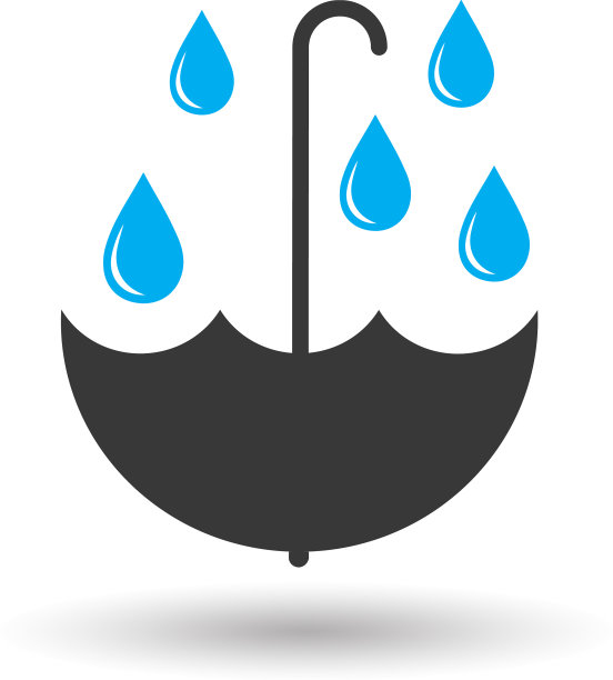 伞图标孤立在白色背景图片下载