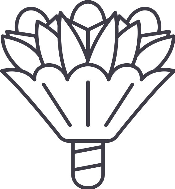 花束的花线图标概念花束图片下载